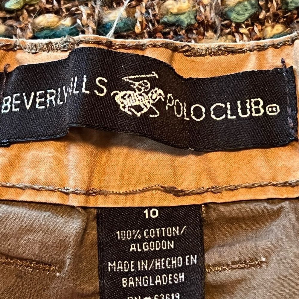 Beverly Hills Polo Club Boys Camo Cargo Shorts Size 10 Green Brown Multi-Pocket - Picture 8 of 8